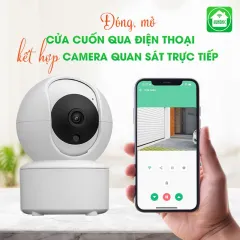 Combo Công Tắc Cửa Cuốn Hunonic Màu Đen Kết Hợp Camera Icat Mini 3