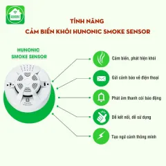 Bộ Cảm Biến Khói Thông Minh Hunonic Smoke Sensor 3