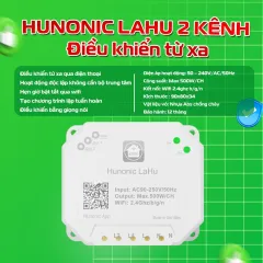 Công tắc thông minh Hunonic Lahu 2 kênh điều khiển từ xa 2