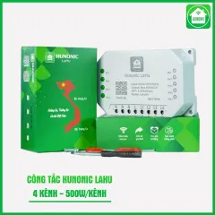 Công tắc Hunonic Lahu 4 kênh (500W/1 kênh) điều khiển từ xa 1