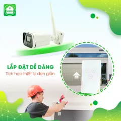 Combo Công Tắc Cửa Cuốn Datic Màu Trắng Kết Hợp Camera Icat Outdoor 2