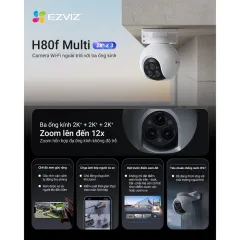 Camera Wifi EZVIZ H80F 4MP 2K+, Zoom 12X, Xoay 360 Độ, Đàm Thoại 2 Chiều, Có Màu, Theo Dõi Ai 2