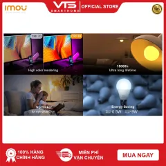 Bóng Đèn Thông Minh IMOU CL1B-5 9W, Kết Nối Wifi, 16 Triệu Màu, Điều Khiều Từ Xa Qua Ứng Dụng Di Động 4