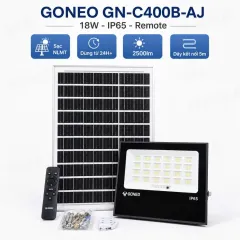 Đèn Pha Năng Lượng Mặt Trời GONEO GN-C400B-AJ - Công Suất 400W, Độ Sáng 2500lm, Pin LiFePO4 25Ah 2