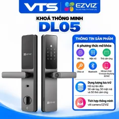 Khóa Vân Tay EZVIZ DL05, Nhiều Cách Mở Khóa, Tích Hợp Chuông Cửa, Kết Nối Với Camera EZVIZ 3