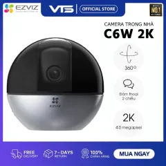 Camera IP WIFI EZVIZ C6W 2K 4MP, E6 3K 5MP - Xoay 360 Độ, Đàm Thoại 2 Chiều, Theo Dõi Chuyển Động - VTS SmartHome 1