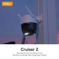 Camera Wifi IMOU CRUISER Z S7DP 3K 5MP, Zoom 12X, Ống Kính Kép, Xoay 360 Độ, Đàm Thoại, Có Màu 5