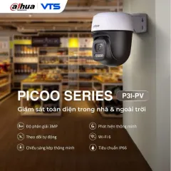 Camera Wifi Dahua Picco P3I 3MP/P5I 5MP Ngoài Trời, Xoay 360 Độ, Đàm Thoại 2 Chiều, Có Màu Ban Đêm, Báo Động Còi Đèn 2