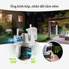 Camera Wifi 2 Mắt BeansView D320 3MP+3MP/5MP+5MP Ngoài Trời, Ống Kính Kép, Có Màu Ban Đêm, Báo Động 6