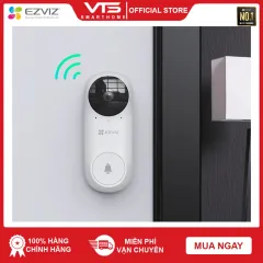 Chuông cửa không dây kèm camera EZVIZ DB2C, Còi báo động chống trộm, Góc Quan Sát Đọc 160°, Tầm Nhìn Ban Đêm Lên Tới 6m 7