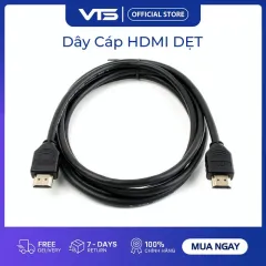 Dây Cáp HDMI 1.5m 3m 5m 10m dẹt đen - Dây cáp kết nối cổng HDMI 2 đầu tốt chống nhiễu - Việt Toàn Smarthome 1