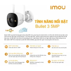 Camera Wifi IMOU Bullet 3 S3EP, S3EP PRO 3MP/5MP/8MP Kim Loại, Đàm Thoại, Có Màu, Báo Động, IP67 5