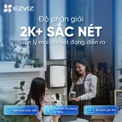 Camera Wifi EZVIZ H8 PRO 3MP 2K/H8X 4MP 2K+, Ngoài Trời, Xoay 360 Độ, Đàm Thoại 2 Chiều, Full Color 4