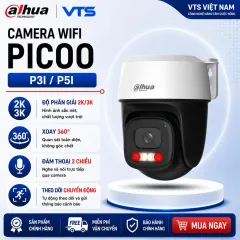Camera Wifi Dahua Picco P3I 3MP/P5I 5MP Ngoài Trời, Xoay 360 Độ, Đàm Thoại 2 Chiều, Có Màu Ban Đêm, Báo Động Còi Đèn 1