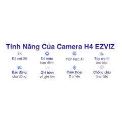 Camera Wifi EZVIZ Dome H4 3MP 2K, Đàm Thoại 2 Chiều, Có Màu Ban Đêm, Tích Hợp Còi Đèn Cảnh Báo 8