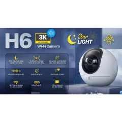 Camera Wifi EZVIZ H6 3K 5MP Góc Rộng Trong Nhà, Xoay 360 Độ, Đàm Thoại 2 Chiều, Theo Dõi Chuyển Động 4