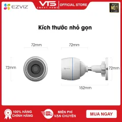 [NPP CHÍNH HÃNH] Camera IP Wifi EZVIZ C3TN 2MP, H.265 Ngoài Trời, (Bản Nâng Cấp C3WN), Chuẩn IP67- VTS Smarthome 8