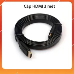 Dây Cáp HDMI 1.5m 3m 5m 10m dẹt đen - Dây cáp kết nối cổng HDMI 2 đầu tốt chống nhiễu - Việt Toàn Smarthome 3