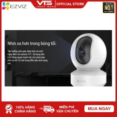 [NPP CHÍNH HÃNG] Camera EZVIZ TY1 4MP 2K Siêu Nét - Xoay 360 độ - Đàm thoại 2 chiều - Theo Dõi Chuyển Động - VTS 5