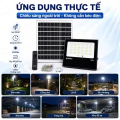 Đèn Pha Năng Lượng Mặt Trời GONEO GN-C400B-AJ - Công Suất 400W, Độ Sáng 2500lm, Pin LiFePO4 25Ah 4