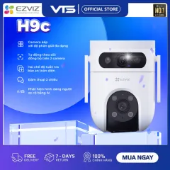 Camera Wifi 2 Mắt EZVIZ H9C 2K 6MP/H9C 3K 10MP/H9C 4G, Xoay 360 Độ, Đàm Thoại 2 Chiều, Full Color 3