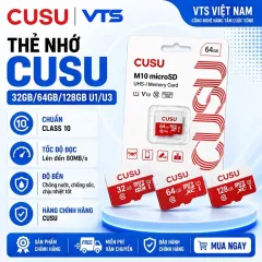 Thẻ Nhớ Micro SD CUSU 32GB/64GB/128GB U1/U3 Chính Hãng, Tốc Độ Cao, Ghi Ổn Định, Bảo Hành 5 Năm 1