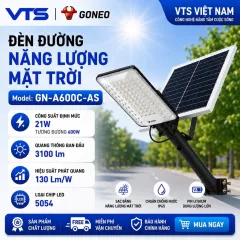 Đèn Đường Năng Lượng Mặt Trời GONEO GN-A600C-AS 21W, Công Suất 600W, Quang Thông 3100lm, Pin 30Ah 2