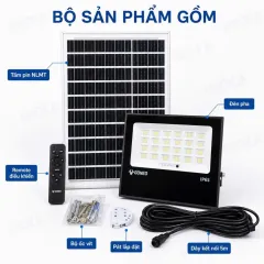 Đèn Pha Năng Lượng Mặt Trời GONEO GN-C400B-AJ - Công Suất 400W, Độ Sáng 2500lm, Pin LiFePO4 25Ah 3