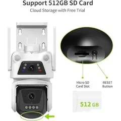 Camera Wifi 2 Mắt BeansView D320 3MP+3MP/5MP+5MP Ngoài Trời, Ống Kính Kép, Có Màu Ban Đêm, Báo Động 10