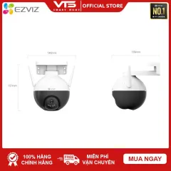 Camera WIFI EZVIZ C8W 4MP Xoay 360 Ngoài Trời EZVIZ, Đàm Thoại 2 Chiều - Màu Ban Đêm Thông Minh, Chính Hãng 24TH 8
