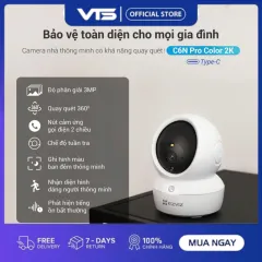 Camera Wifi EZVIZ C6N G1 5MP/C6N G1 3MP/C6N PRO 3MP, Xoay 360 Độ, Đàm Thoại 2 Chiều, Theo Dõi 4