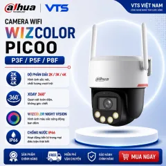 Camera Wifi DAHUA WizColor P3F-PV/P5F-PV/P8F-PV, Có Màu Ban Đêm, Xoay 360 Độ, Đàm Thoại 2 Chiều 1