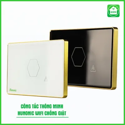 Công Tắc Chống Giật Bình Nóng Lạnh Wifi Thông Minh Hunonic