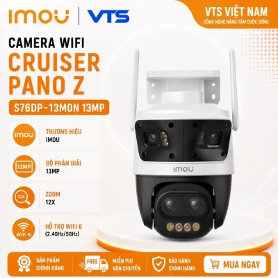 Camera Wifi IMOU Cruiser Pano Z S76DP-13M0N 13MP, Zoom 12x, Wifi 6, IMOU SENSE, AI Thông Minh