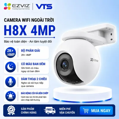 Camera Wifi EZVIZ H8X 2K+ 4MP/H8 Pro 2K 3MP, Ngoài Trời, Xoay 360 Độ, Đàm Thoại 2 Chiều, Full Color