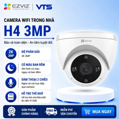 Camera Wifi EZVIZ H4 3MP 2K, Đàm Thoại 2 Chiều, Có Màu Ban Đêm, Tích Hợp Còi Đèn Cảnh Báo