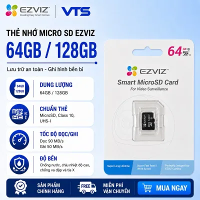 Thẻ nhớ Micro SD EZVIZ x LEXAR 32GB/ 64GB/128GB Chính Hãng, Tốc Độ Cao Cho Camera, Điện Thoại