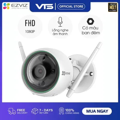 Camera WIFI EZVIZ C3N 2.0MP, CS-C3N-A0-3H2WFRL 1080P ngoài trời - Tích hợp Micro Thu Âm -  Full color