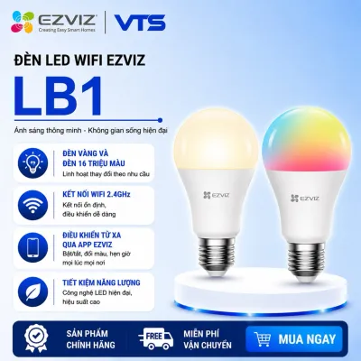 Bóng Đèn Thông Minh EZVIZ LB1 Color, 16 Triệu Màu, Kết Nối Wifi/ Đui Đèn Wifi HUNONIC Thông Minh