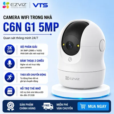 Camera Wifi EZVIZ H6C G1 3K 5MP/ C6N G1 3K 5MP/ H6C PRO 3MP/ C6N PRO 3MP - Xoay 360 Độ, Đàm Thoại 2 Chiều, AI Thông Minh