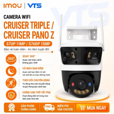 Camera Wifi IMOU Cruiser Triple S7UP-11M0WED 11MP, Cruiser Dual S7XEP 10MP,S7XFP Pro 8MP, Full Color,Còi Đèn Báo Xanh Đỏ