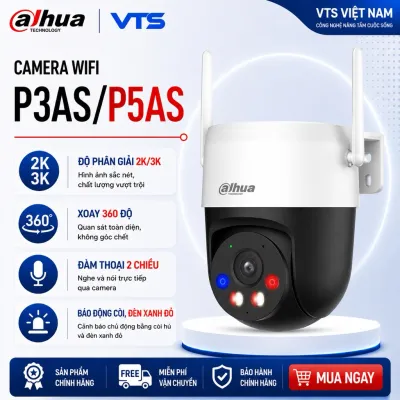 Camera Wifi DAHUA PICOO A2 DH-P3AS-PV 3MP/ DH-P5AS-PV 5MP Ngoài Trời, Xoay 360 Độ, Có Màu Ban Đêm, Đàm Thoại