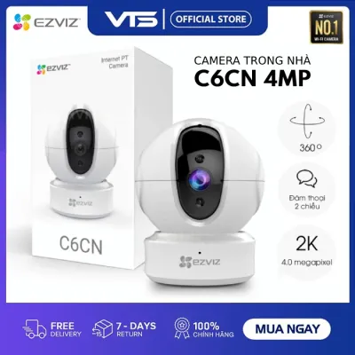 [FREESHIP] Camera IP WIFI EZVIZ C6CN 4MP , Full HD 2KM, H.265 - Đàm Thoại 2 Chiều - Xoay 360 độ - CS-C6CN Công Nghệ AI