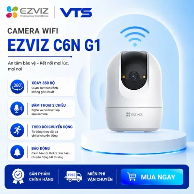 Camera Wifi EZVIZ C6N G1 3MP/C6N G1 5MP/C6N PRO 3MP, Xoay 360 Độ, Đàm Thoại 2 Chiều, Theo Dõi
