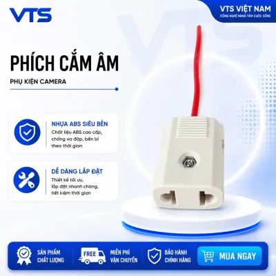 Phích Cắm Âm Lắp Camera Có Dây Nối - Phích Cắm Dương Lắp Camera, Cơ Điện - Chất Liệu Nhựa ABS - VTS