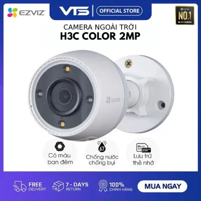 Camera IP Wifi EZVIZ H3C 2MP Color, Full HD - Có Màu Ban Đêm - H.265 Ngoài Trời, Chuẩn IP67 - VTS VN