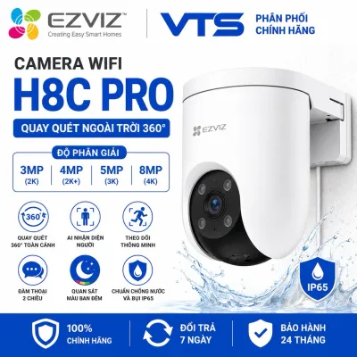 Camera Wifi EZVIZ H8C PRO 3MP/4MP/5MP/8MP - Xoay 360 Độ, Đàm thoại 2 Chiều, Có Màu Ban Đêm
