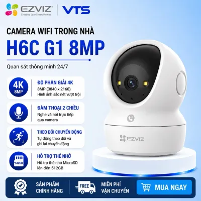 Camera Wifi EZVIZ H6C PRO 4MP/H6C G1 8MP/C6N G1 8MP, Xoay 360 Độ, Xoay Dọc 85 Độ, Đàm Thoại 2 Chiều