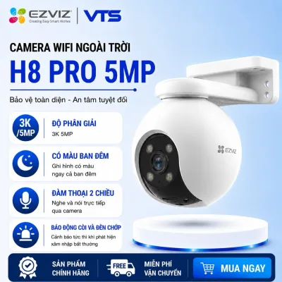 Camera Wifi EZVIZ H8 PRO 3K 5MP - Xoay 360 Độ Ngoài Trời, Đàm Thoại 2 Chiều - H8 3K 5MP, H8 5MP