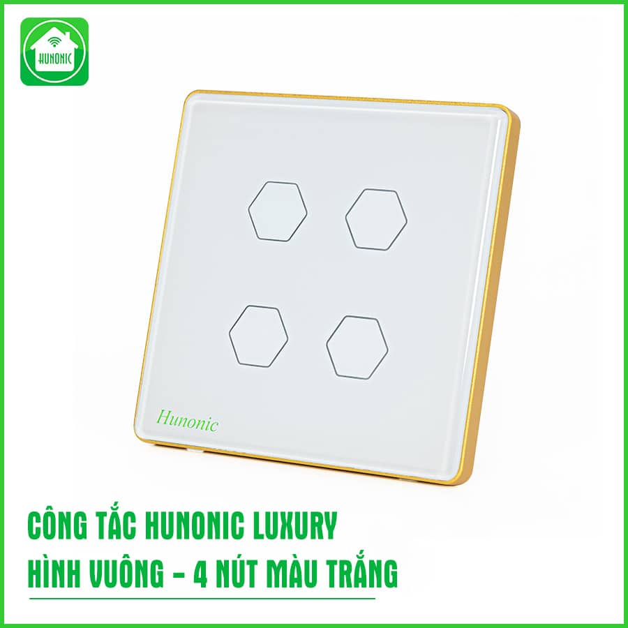 Công Tắc Hunonic Luxury Hình Vuông 4